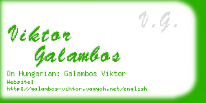 viktor galambos business card